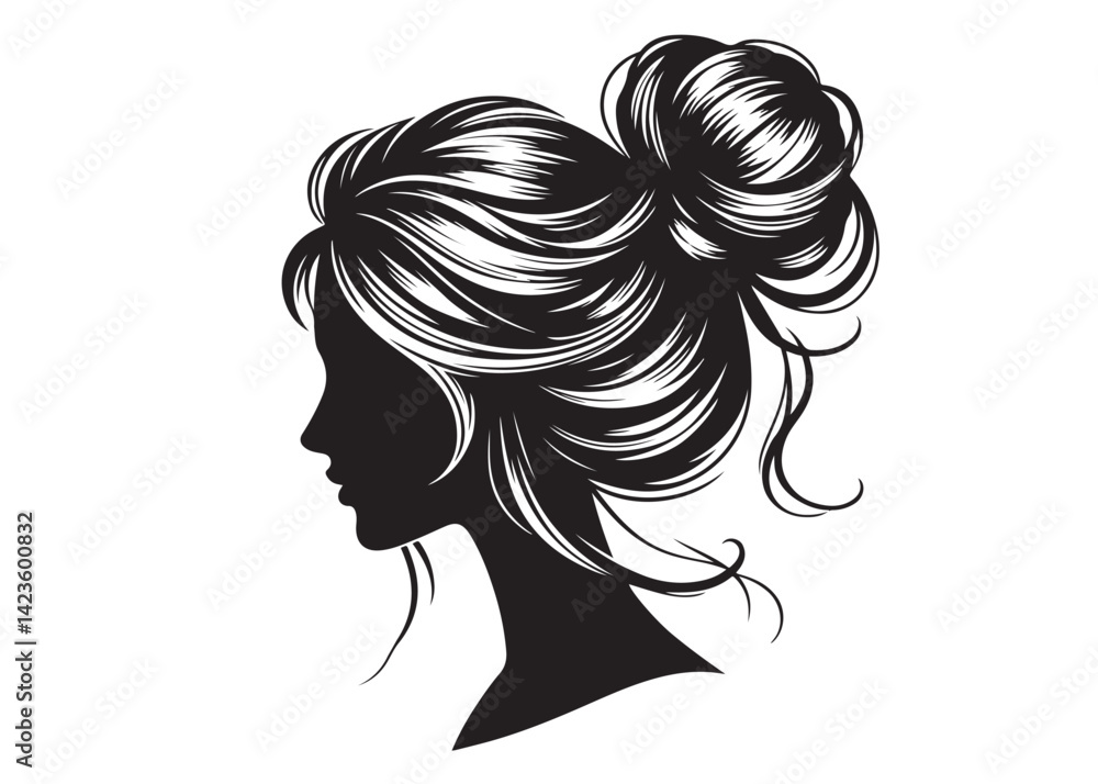 woman hairstyle logo silhouette vector illustration, hair salon logo icon vector silhouette, beauty long hair woman logo silhouette, beauty woman long hair silhouette on white background woman hairstyle logo silhouette vector illustration, hair salon logo icon vector silhouette, beauty long hair woman logo silhouette, beauty woman long hair silhouette on white background