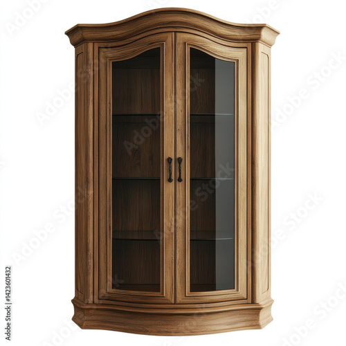 wooden cabinet with wooden shutters