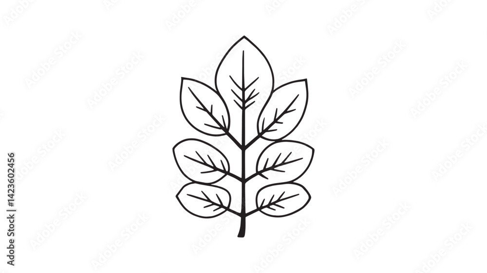 Peepal Leaf line art elegant minimalistic design for nature lovers Peepal Leaf line art elegant minimalistic design for nature lovers