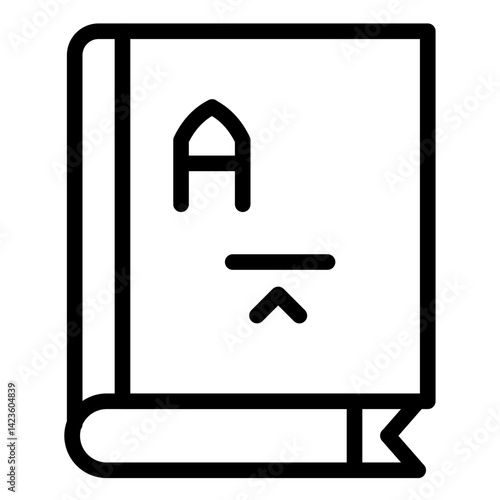 Dictionary line icon style