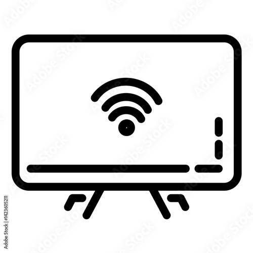 Smart Tv line icon style