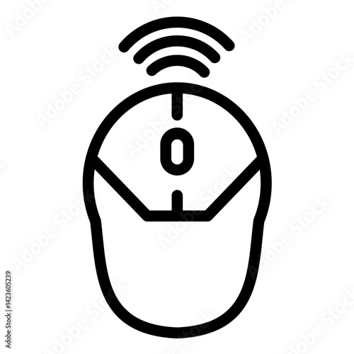 Wireless Mouse line icon style
