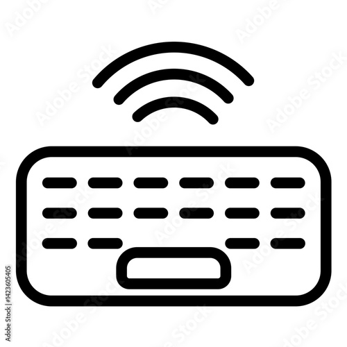 Wireless Keyboard line icon style