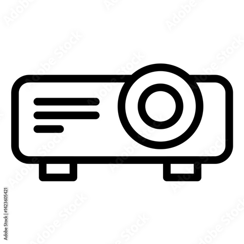 Projector line icon style