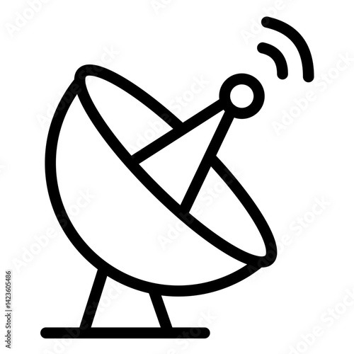 Bild auf Leinwand Parabolic Dishes line icon style