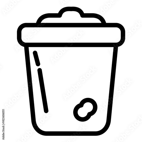 Trash line icon style