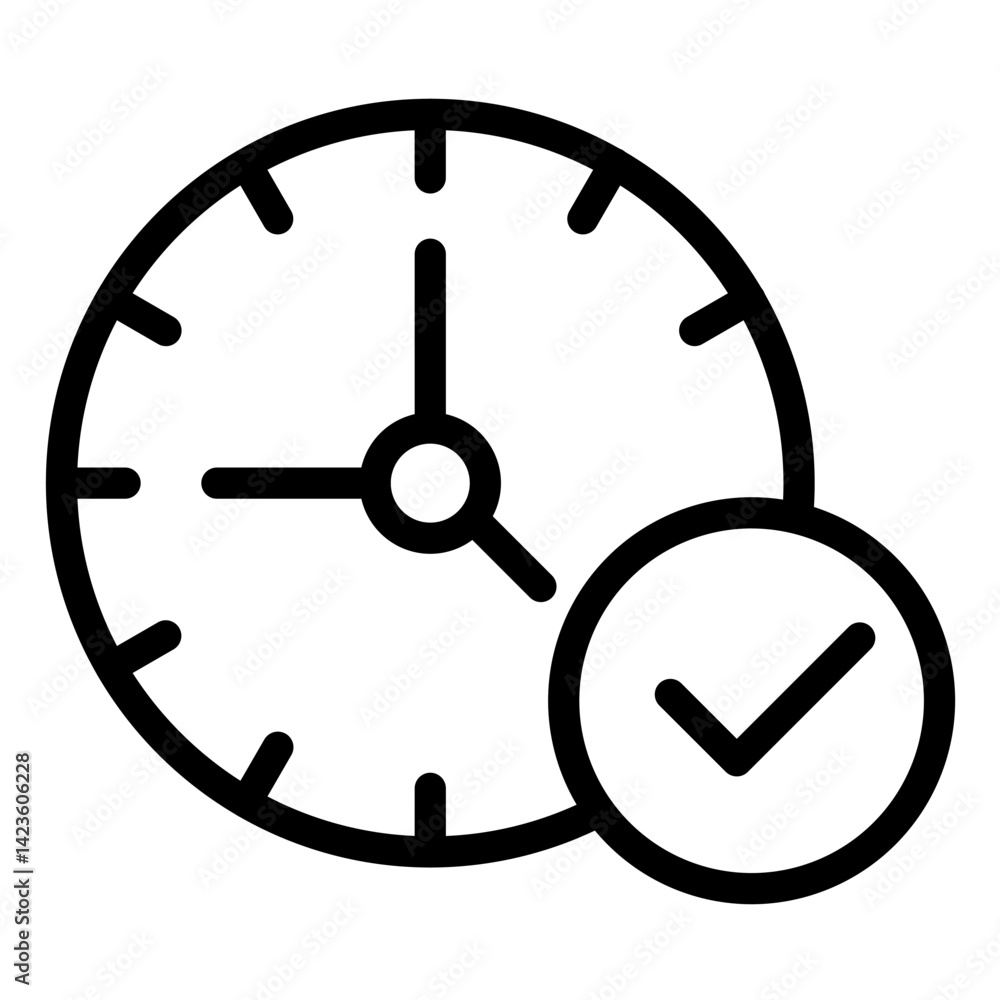 Deadline line icon style Deadline line icon style
