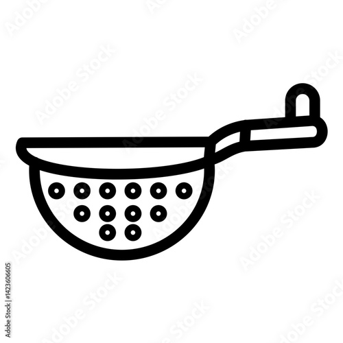 Tea Strainer line icon style