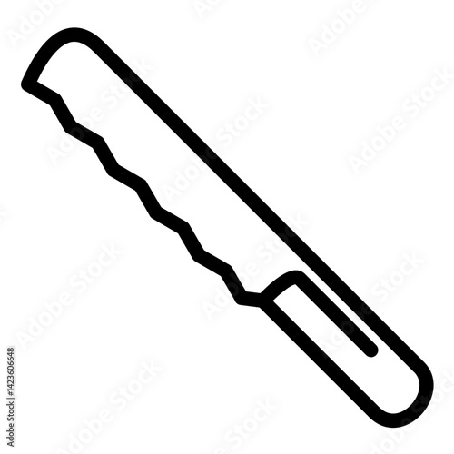 Bread Knife line icon style