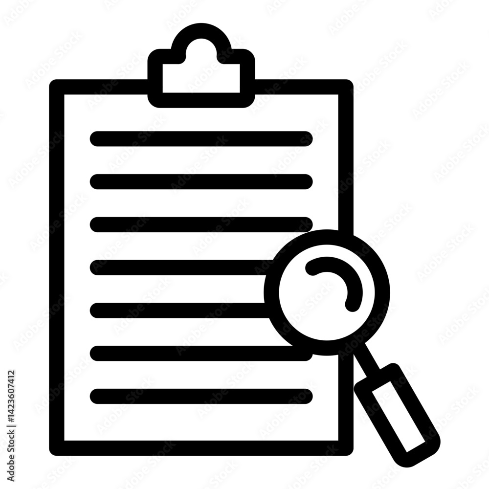 Audit line icon style Audit line icon style
