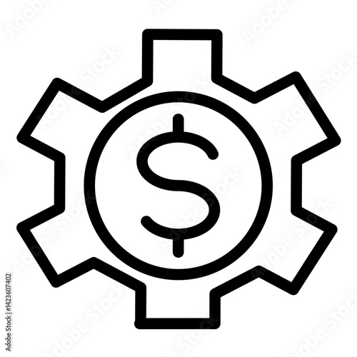 Money Management line icon style