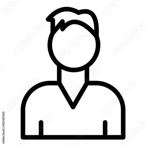 Businessman Line Icon Style