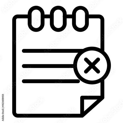 Rejected Project Line Icon Style