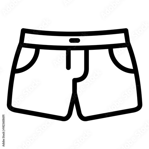 Shorts Line Icon Style