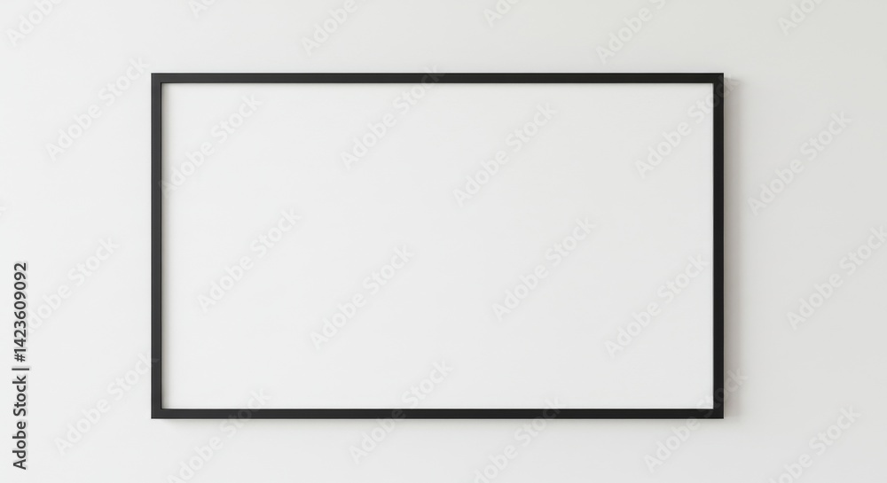 Big horizontal Poster with Frame Mockup Big horizontal Poster with Frame Mockup