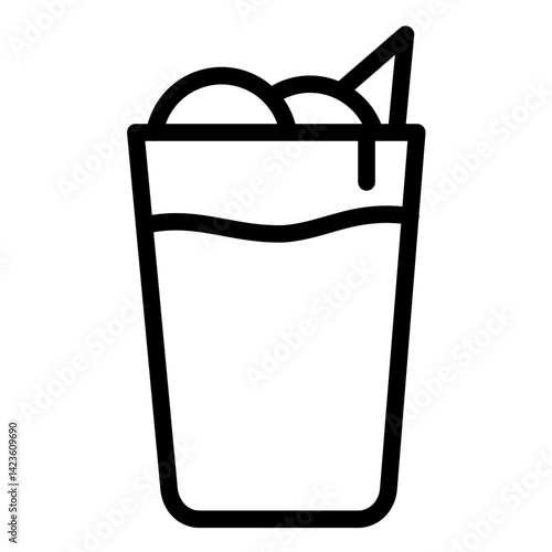 Beverage Line Icon Style