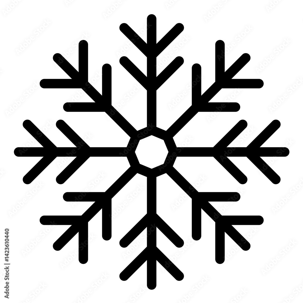 Snow Line Icon Style Snow Line Icon Style