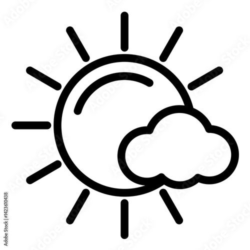 Sunny Line Icon Style