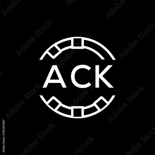 WebACK letter logo. ACK blue image on white background. ACK Monogram logo design for entrepreneur and business. . ACK best icon.
