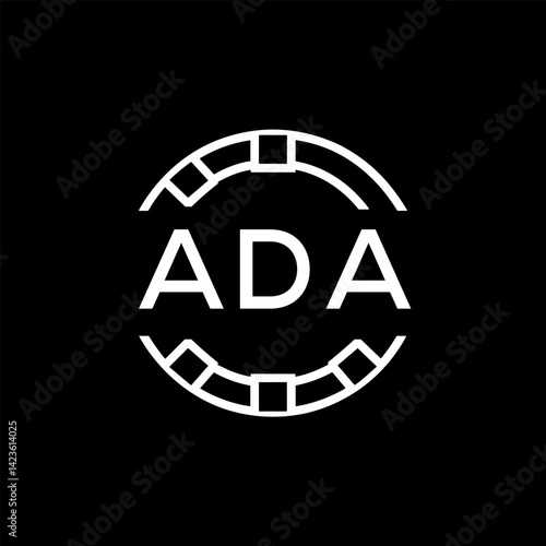 WebADA letter logo. ADA blue image on white background. ADA Monogram logo design for entrepreneur and business. . ADA best icon.
