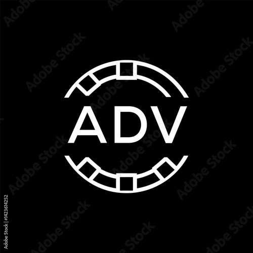 WebADV letter logo. ADV blue image on white background. ADV Monogram logo design for entrepreneur and business. . ADV best icon.
