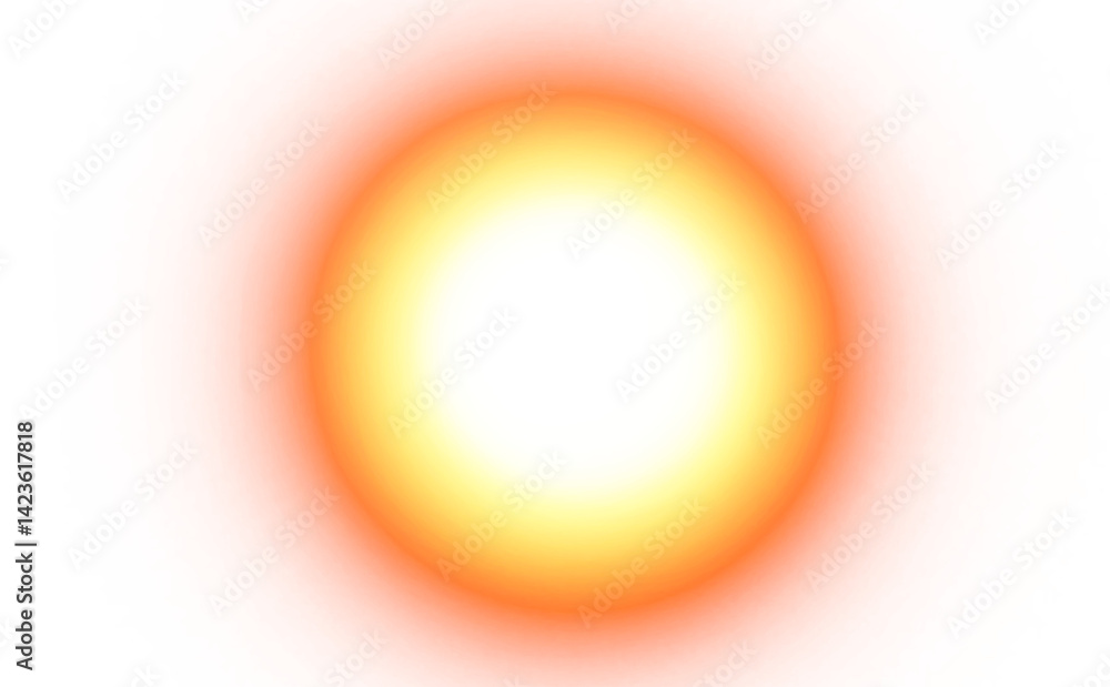 Transparent glowing sun special lens flare effect, graphics isolated on transparent background. Transparent sun rays or bright sun special lens effect