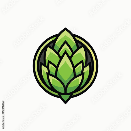 Drawing of a cauliflower with the green leaves. Artichokes group sketch style logo, Icon, element. Vector illustration