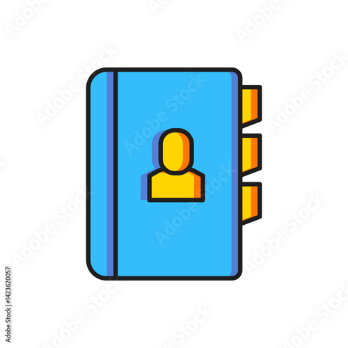 Color Resume icon isolated on white background. CV application. Searching professional staff. Analyzing personnel resume. Flat filled outline style with shadow. Vector