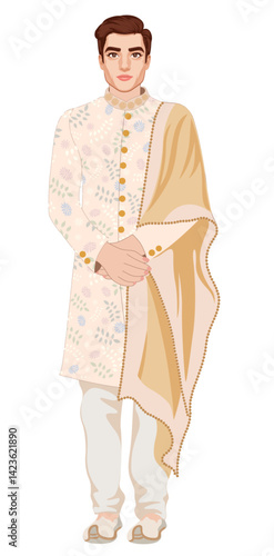 Indian Groom in Royal Sherwani 