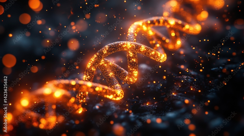 Burning DNA helix within a cosmic dust cloud. Burning DNA helix within a cosmic dust cloud.