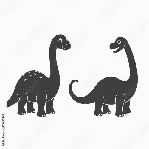Allosaurus dinosaur cartoon, cartoon dinosaur illustration isolated on background.