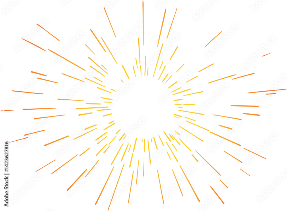 Fototapeta premium Design of yellow flash lines