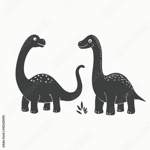 Allosaurus dinosaur cartoon, cartoon dinosaur illustration isolated on background.