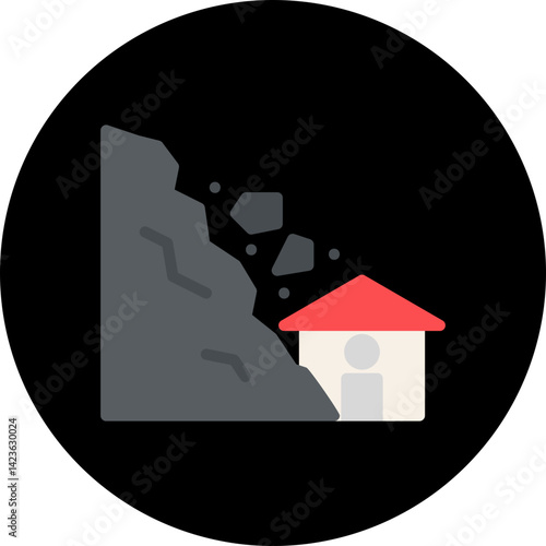 Landslide icon vector illustration