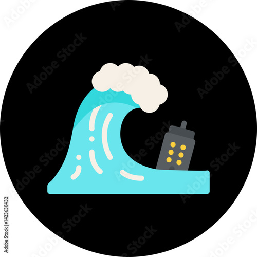 Tsunami icon vector illustration