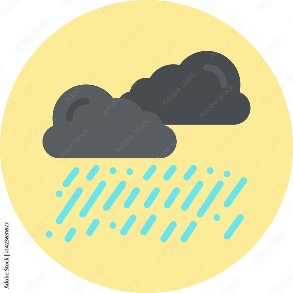 Heavy Rain icon vector illustration Heavy Rain icon vector illustration