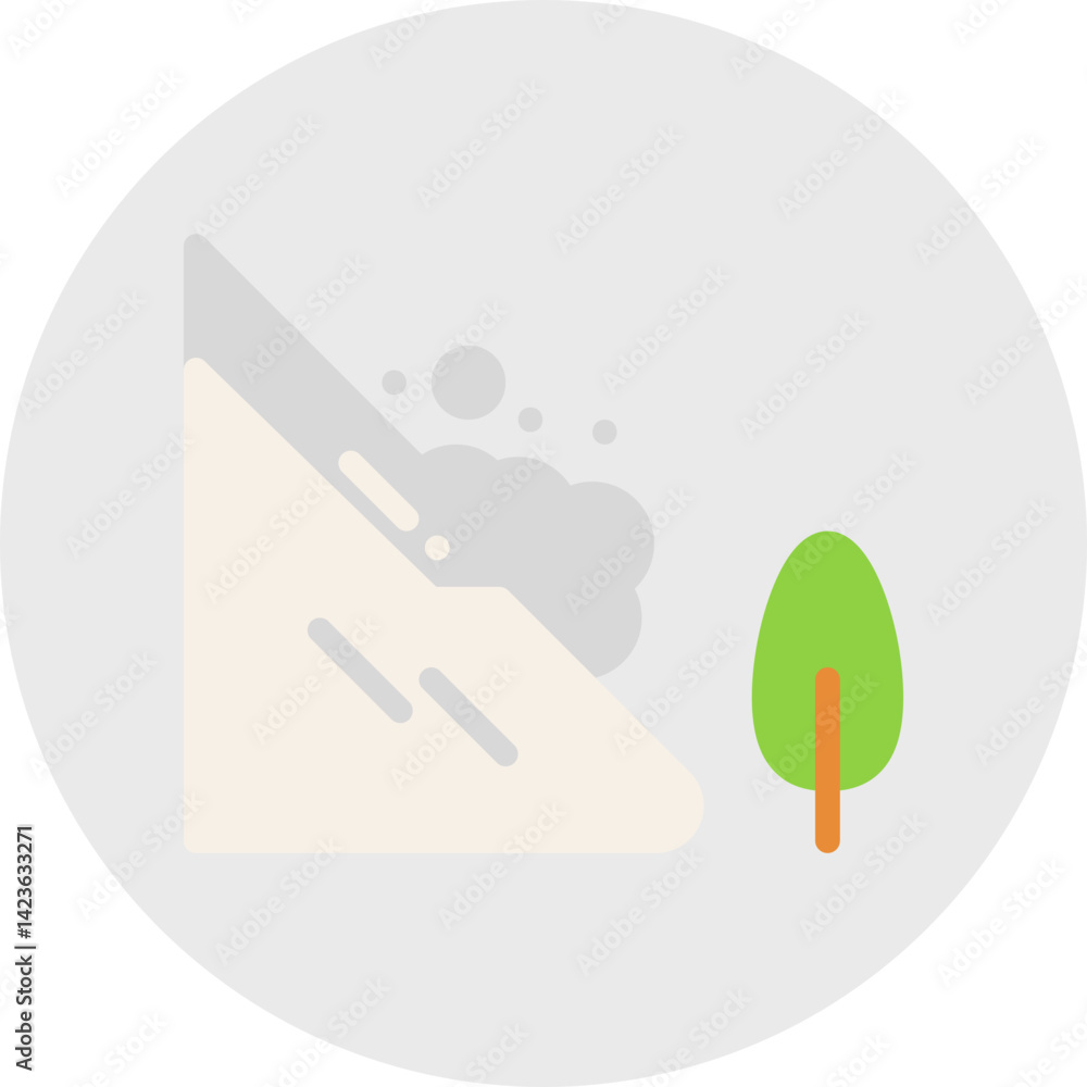 Snow Avalanche icon vector illustration