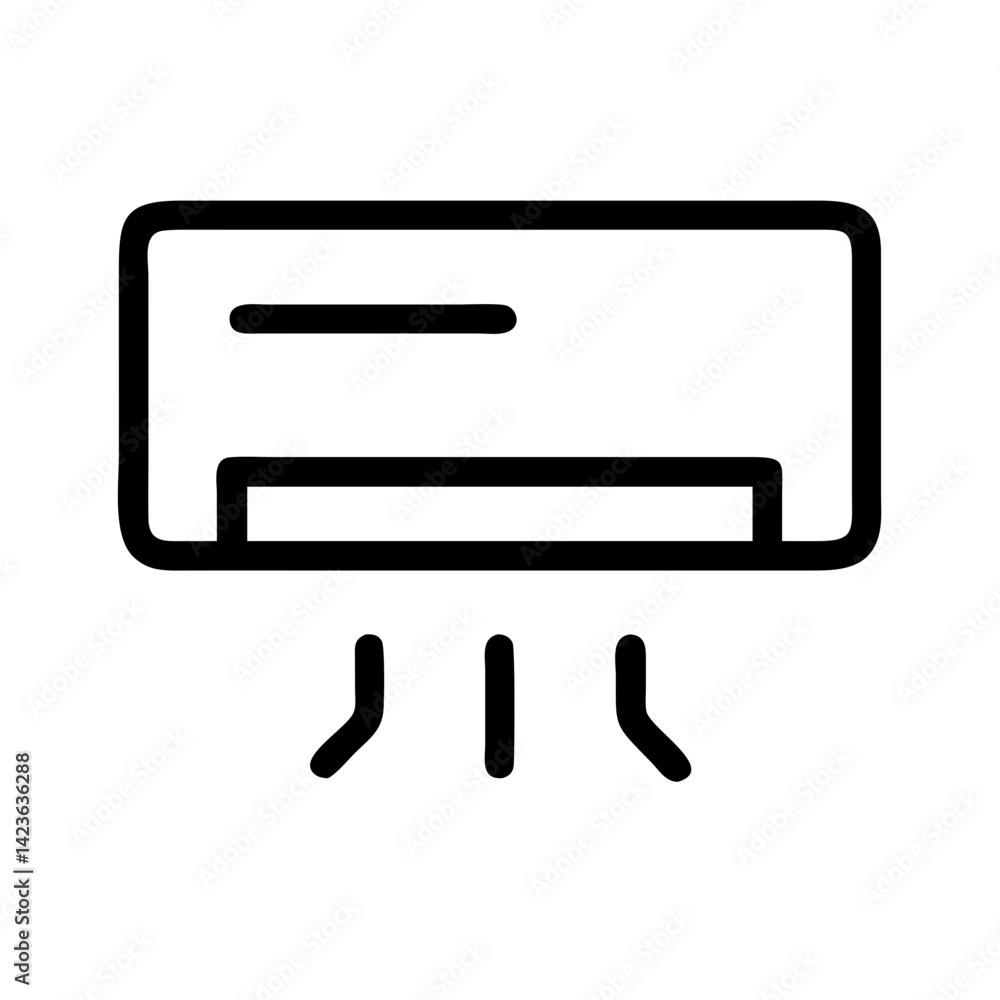 air conditioner line art icon vector illustration air conditioner line art icon vector illustration