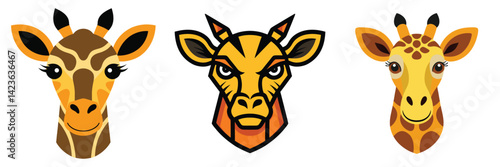 bundle of giraffe heads, giraffe png