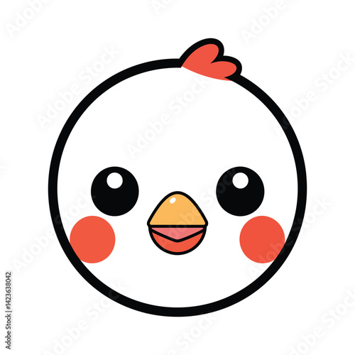 Cute cartoon chicken illustration