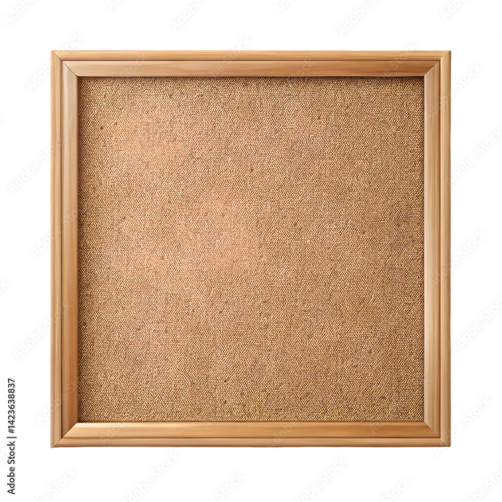 Fototapeta premium Set of realistic 3D cork boards with wood frame for school or office on transparent background