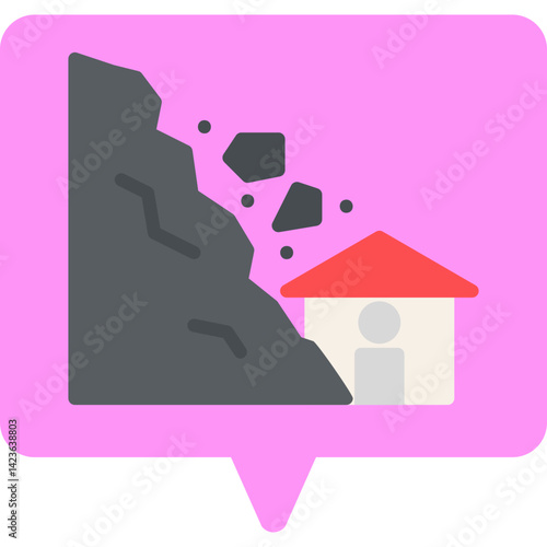 Landslide icon vector illustration