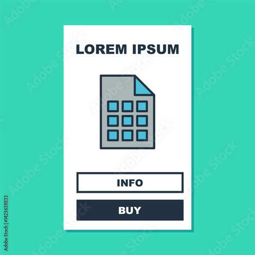Filled outline Lottery ticket icon isolated on turquoise background. Bingo, lotto, cash prizes. Financial success, prosperity, victory, winnings luck. Vector