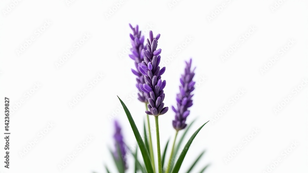 Fototapeta premium Close-up Of Lavender Flowers On White