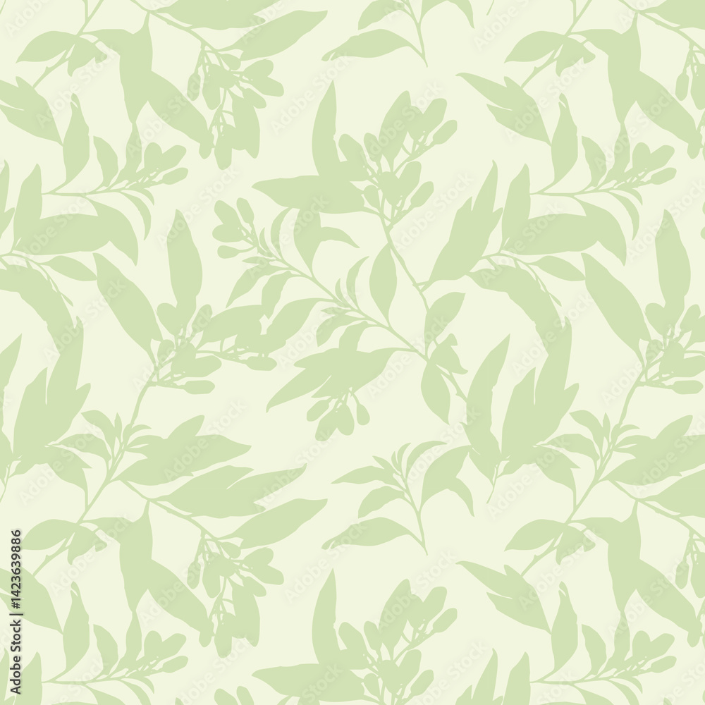 Simple monochrome two-color seamless pattern with flowers silhouette. Simple monochrome two-color seamless pattern with flowers silhouette.