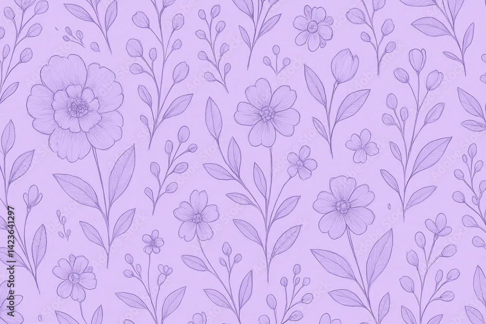 Purple floral pattern background Purple floral pattern background