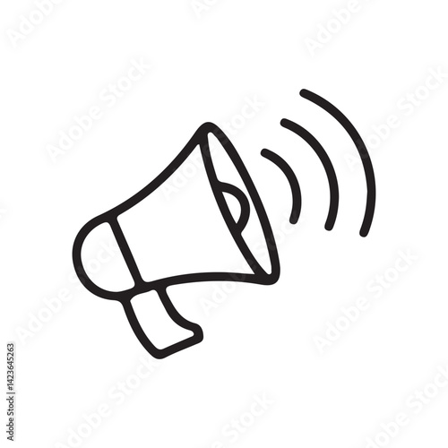 megaphone icon isolated on white