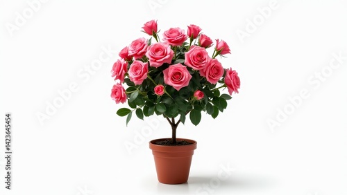 Wallpaper Mural Miniature Rose Bush In Terracotta Pot Torontodigital.ca