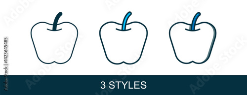 Filled outline Apple icon isolated on white background. Excess weight. Healthy diet menu. Fitness diet apple. Vector