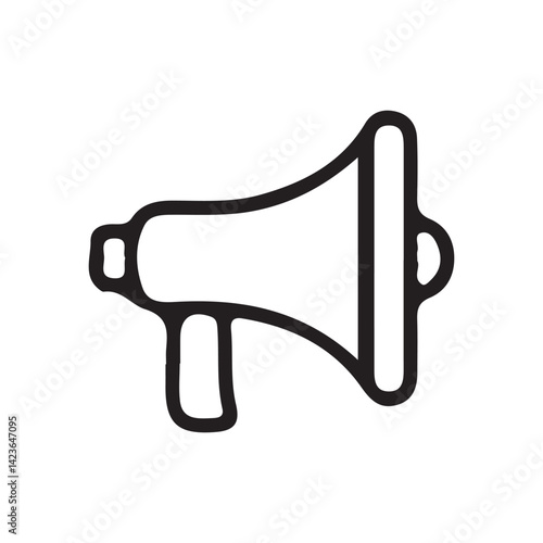 Electric megaphone with sound or marketing advertising. Customer service and Contact information megaphone Icon. Loudspeaker icon. Vector Illustration